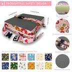 Toddler Booster Seat for Dining Table, Portable Booster Seat for Kitchen Chair, 4 Inch High-Density Foam Cushion with Adjustable Safety Straps and Non-Slip Bottom, Perfect for Kids Travel and Daily