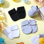 Newcotte Adjustable Baby Mittens No Scratch Newborn Cotton Breathable Gloves Warm Baby Mitts for Boys