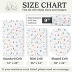 Crib Sheets Neutral - Fitted Baby Crib Sheets Bed for Girl Boy - 2 Pack Standard & Toddler Mattress (Farm Animals) - Buttery Soft Organic Cotton Blend