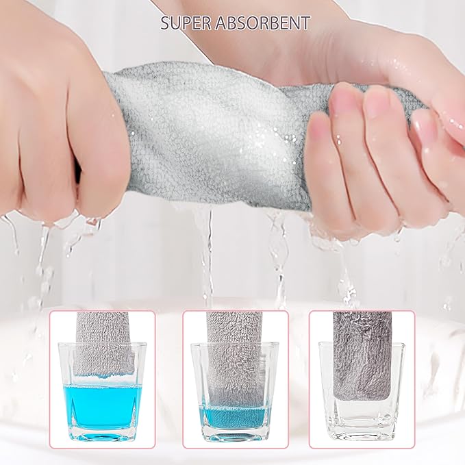 12 Pack Baby Washcloths 100% Cotton - Small Terry Wash Cloths 7.8" x 7.8" Soft Face Washcloth for Hand Body Sensitive Skin Thin Absorbent Wipes for Newborns Infant