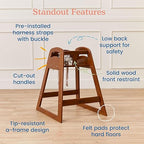 ECR4Kids ASATT Highchair, Toddler Chair, Dark Walnut