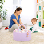 COMSE Large Baby Diaper Caddy Organizer for Girl Boy, Car Caddy with Handles, Cotton Rope Basket for Changing Table, Nursery Organizer, Gift for Baby Shower and Registry Must Have, Purple