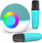 Mgaolo Mini Karaoke Machine for Kids Adults,Portable Bluetooth Speaker with 2 Wireless Microphones,Gift Toys with MP3 Player for Boys Girls 3-12 Year Old Birthday Family Home Party Present (Green)