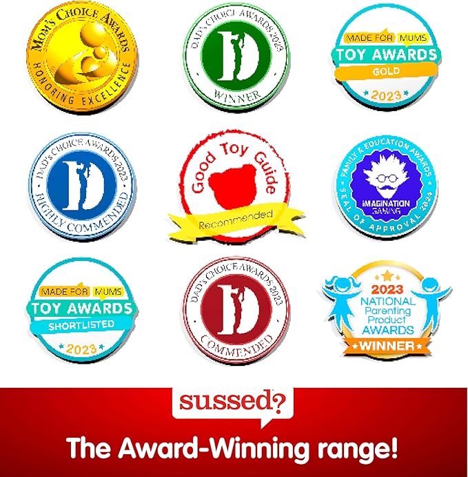 SUSSED The Wacky ‘What Would You Do?’ Card Game - Social Fun for Kids - Easy Travel Game, Family Activity - Ages 6+ - Yellow Pack