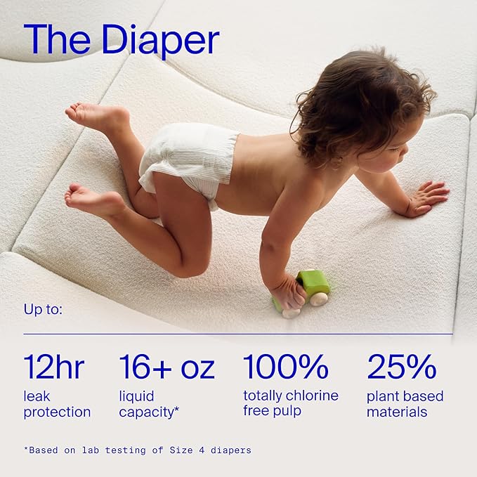 Coterie Baby Wipes + Diapers Kit, Size 2 Diapers (186 Count) & 12 Pack (672 Count) Baby Wipes with 99% Water, Plant Based Materials, Hypoallergenic for Sensitive Skin