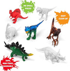 STEM.org Dinosaur Painting Kit for Kids with Dino Trivia-Dinosaur Crafts for Kids Ages 3-5 + w/ 2 T-Rex Set - Screen Free, Educational Gifts for Boys