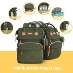 Diaper Bag Backpack with Changing Station, Large Diaper Bag, Baby Bag, Multifunctional Diaper Bag, ARMYGREEN