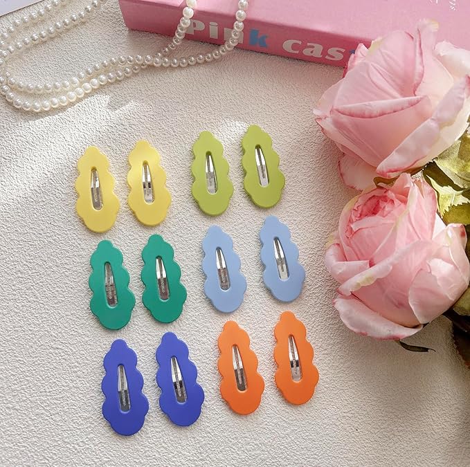 40pcs Candy Colored Snap Hair Clips for Little Girl Non Slip Barrettes Hair Accessories for Baby Girl Teens Toddler Kids
