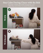 Changing Pad Strap – Soft, Adjustable & Secure Anti-Escape for Infants 0-24 Months. Universal Fit for Changing Pads & Changing Tables, Easy-Clean Fabric. Comfortable & Portable (Grey)