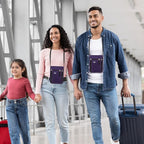 Travel Pouch Neck Wallet Family Passport Holder Organizer Case with RFID Blocking