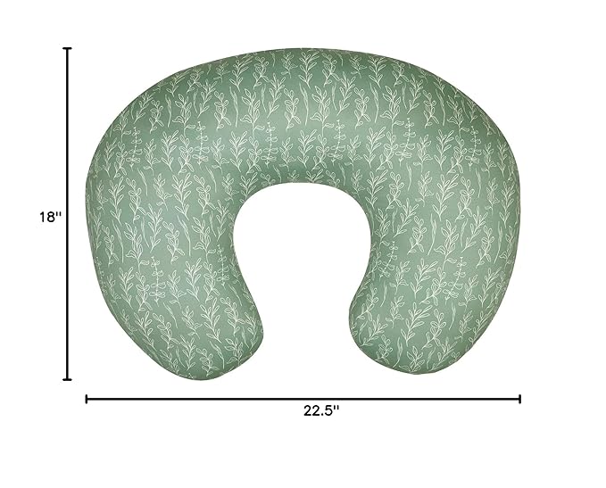 Green Sage Nursing Pillow Cover, Breastfeeding Pillow Slipcover for Baby Girls/Boys, Soft Snug Fits On Newborn Feeding Pillow Case