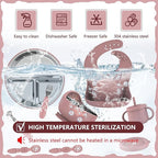 13 Pack Silicone Baby Feeding Set, BPA-Free Toddler Feeding Supplies, Include Suction Plates, Baby Bowls, Silicone Fork & Spoon, and More, First Stage Baby Dish Set - 6+ Months