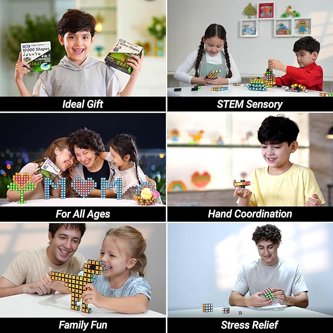 TOSY Magnet Fidget Spinner Glow - 16 Blocks, 3 in 1 Toy: Transformable Fidget Spinner, Infinity Cube, 2x2 Puzzle Cube, Glow, Stress Relief, STEM Magnet Tiles Birthday Gift for Kids/Boys/Girls/Adults