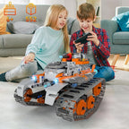 5in1 STEM Building Toys for Kids 6-14, Remote & APP Controlled Mech Robots/Heavy Tanks/Tracked Racer STEM Building Kit for Kid Science Learning, 552 Pcs DIY Building Blocks Set Gifts for Boys & Girls