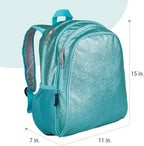 Wildkin 15-inch Kids Backpack – Durable, Padded, Adjustable for School & Trave (Blue Glitter)