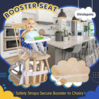 Portable Booster Seat, Toddler Baby Seat with Tray for Dining Table Compact Floor Chair for Camping Lawn Beach Babies Travel 6-36 Months