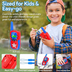 Vvinca Walkie Talkies for Kids Rechargeable, Spider Toys for Ages 3 4 5 6 7 8 9 10 Boys Girls Christmas Birthday Gifts for 3-12 Year Old, 2 Way Radio 22 CH VOX Long Range Walkie Talkie with Flashlight