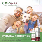 MediQuick Skin & Wound Care Hydrogel Drops - Quick Healing First Aid Drops with 12 Hours Action to Heal Cuts, Burns, Inflammation, Rash, Itch, Eczema & More - Safe Wound Wash with No-Sting - 4 Fl Oz