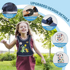 2025 New Safety Walking Harness for Big Kids (6-12yrs) with Autism Special Needs ADHD, Anti-Elopement Vest Harness with Grab Handle and Light Reflector, Adjustable Leash for Autistic, Active Child