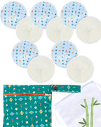 Nursing Pads - Breast Pads for Leaking Milk - Reusable & Washable Breastfeeding Pads - Stay Dry Longer - Almohadillas y Protectores de Lactancia - Viscose derived from Bamboo - 10 Pads