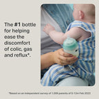 Tommee Tippee Advanced Anti-Colic 5 oz BPA Free Baby Bottles, Newborn 0+ Months, Slow Flow Breast-Like Nipple, Unique Design Keeps Air Away from Milk and Baby, Clear, Pack of 2