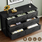 7-Drawer Dresser for Bedroom, Modern Wooden Chest of Drawers with Metal Handles, Anti-Tipping Design, Sturdy and Stable Storage Organizer for Living Room, Entryway, Home Office