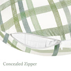 Nursing Pillow Cover, Removable Nursing Covers for Breastfeeding Pillows, Stretchy and Soft Fit for Baby Girls Boys Newborn, Green Grid (Only Cover)