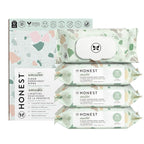 The Honest Company Clean Conscious Multi-Use Wipes | Hypoallergenic + Unscented for Sensitive Skin | Over 99% Water, Compostable, Plant Based, Baby Wipes | Geo Mood, 288 Count