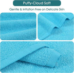 Baby Washcloths 12 Pack, 10x10 inch Heavenly Soft Wash Cloths for Face and Body, Gentle & Safe White Face Towel on Sensitive Skin, Baby Essentials Bath Shower Gifts for Boy Infant Kid Toddler Child