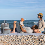 Diaper Bag Backpack Tote with Insulated Pockets for Men Baby Boys Girls Newborn Unisex Tactical Large Capacity, Multifunctional Waterproof Grey