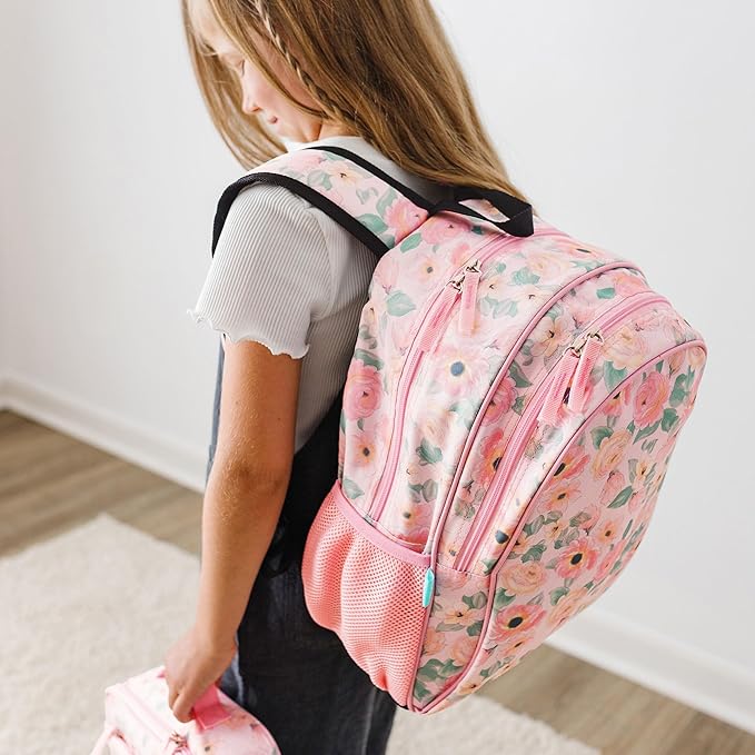 Wildkin JumpOff Jo 15-inch Kids Backpack – Durable, Adjustable, Ideal for School - Floral Watercolor