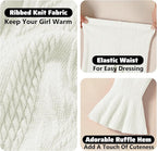 2 Pack Toddler Baby Girl Pants Flare Leggings Ribbed Knit Newborn Bell Bottoms Solid Ruffle Infant Pants for Girls