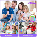 Karaoke Machine for Kids Adults, Portable Bluetooth Speaker with Wireless Microphone and LED Lights, Kids Toys Birthday Gifts for Girls and Boys Ages 4, 5, 6, 7, 8,9,10,11,12+ Years, Home Party