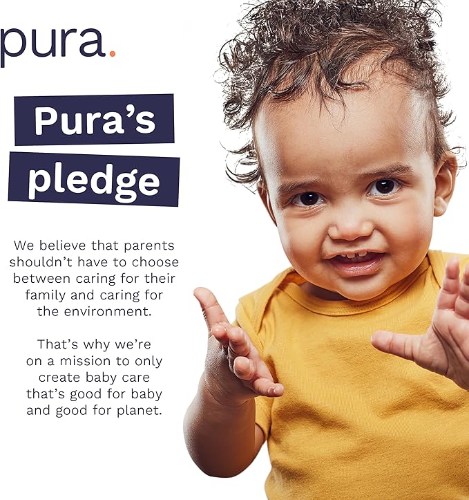 Pura Size 7 Eco-Friendly Diapers (33+lbs) Totally Chlorine Free (TCF) Hypoallergenic, Soft Organic Cotton Comfort, Sustainable, up to 12 Hours Leak Protection, Allergy UK,1 Pack of 17 Diapers