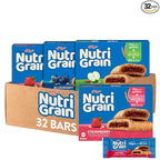 Nutri-Grain Soft Baked Breakfast Bars, Kids Snacks, Whole Grain, Variety Pack (4 Boxes, 32 Count)