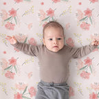 Pack n Play Stretchy Fitted Playard Sheet Set BROLEX 2 Pack Portable Mini Crib Sheets,Convertible Playard Mattress Cover,Ultra Soft Material,Pink Blossom