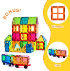 cossy 120Pcs Magnetic Tiles Magnetic 3D Building Blocks Set Educational Construction Toys for 3+ Year Old Kids with Stronger Magnets, Educational Toys, Recreational, Conventional