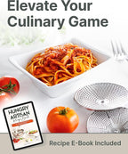 Ergonomic Food Mill Stainless Steel With 3 Grinding Discs - Rotary Food Mill for Tomato Sauce, Applesauce, Puree, Mashed Potatoes, Jams, Baby Food