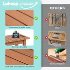 Waterproof Shower Bench, 24" Poly Lumber Shower Stool for Shaving Legs, Shower Chair Seat with Storage Shelf and Handles, Bathroom Bench for Inside Shower, Non-Slip (Brown)