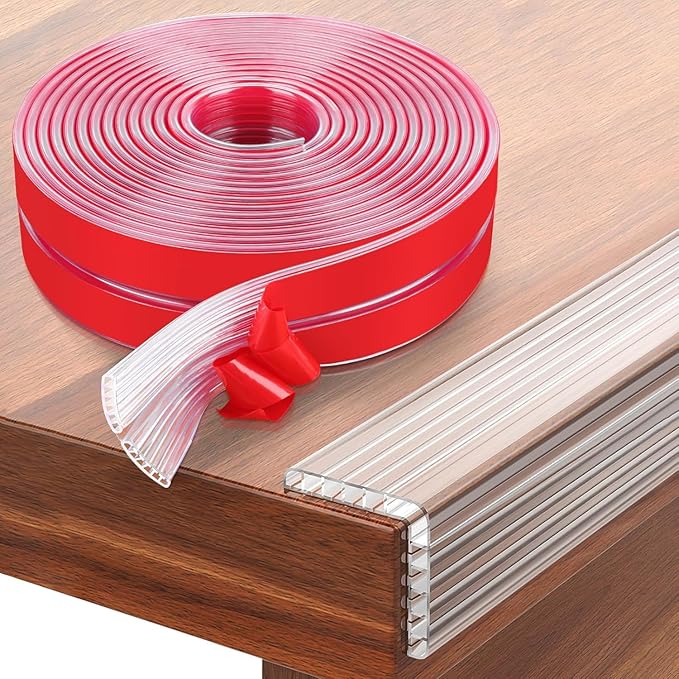 Baby Proofing 16.4ft Long (1.58" Wide) Corner Protector Baby Corner Guards Furniture Corner & Edge Safety Bumpers Clear Baby Proofing Bumper Cushion for Table Furniture Sharp Corners