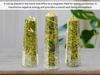 Amazing Gemstone Green Tourmaline in Matrix Crystal Towers - Natural Healing Crystal Point Obelisk for Reiki Healing and Crystal Grid (2 Inch to 3 Inch)