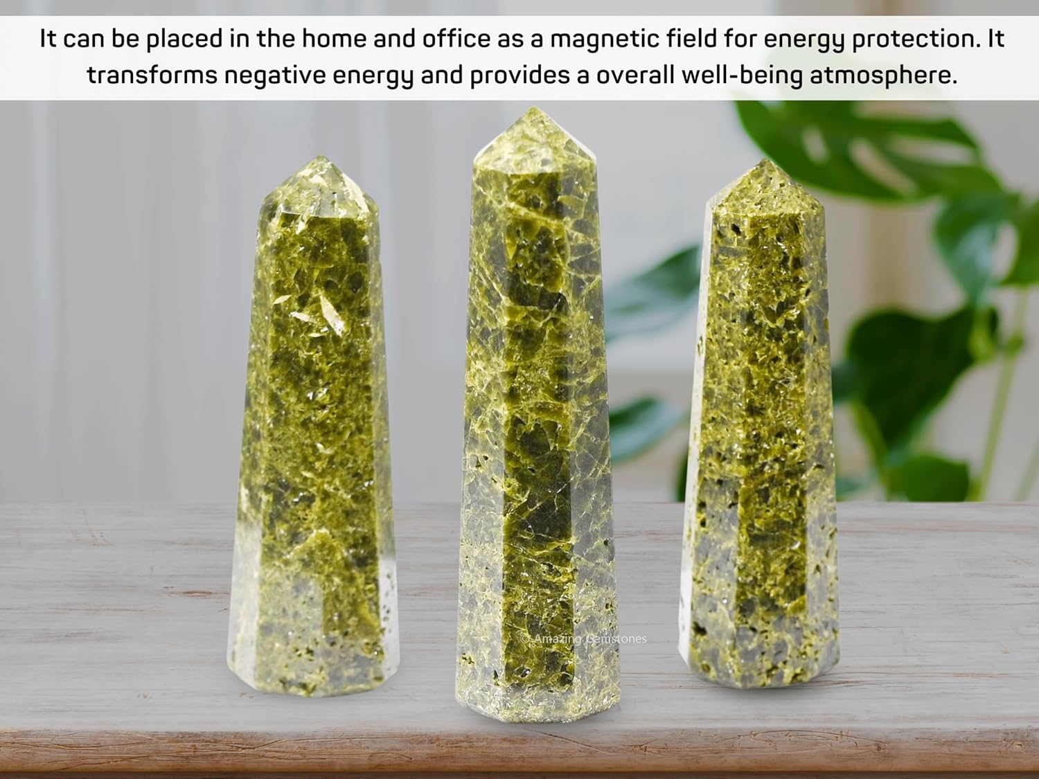 Amazing Gemstone Green Tourmaline in Matrix Crystal Towers - Natural Healing Crystal Point Obelisk for Reiki Healing and Crystal Grid (2 Inch to 3 Inch)