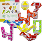 12 Pack 24 Blocks Mini Fidget Snake Cube Mini Twist Puzzle Cubes Magic Speed Cubes Toy for Kids Party Bag Fillers, Party Supplies
