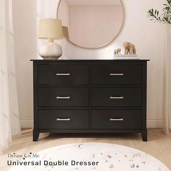 Dream On Me Cleo Double Dresser in Black