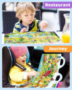 Benresive Reusable Sticker Books for Kids 2-4, Sticker Books for Toddlers 1-3 2-4, Toddler Travel Toys Activities Crafts Gifts - Farm, Animal and Season