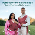 Koala Babycare Baby Carrier Wrap, Easy to Wear As a T-Shirt - Original Baby Carrier Newborn to Toddler - Sling One Size Fits All - Baby Wraps Carrier Up to 22lbs