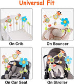 Adjustable Arch Bassinet Toys for Infant & Toddlers, Stroller Arch, Baby Crib Toys with Fascinating Hanging for Stimulating Baby’s Senses and Developing Motor Skills
