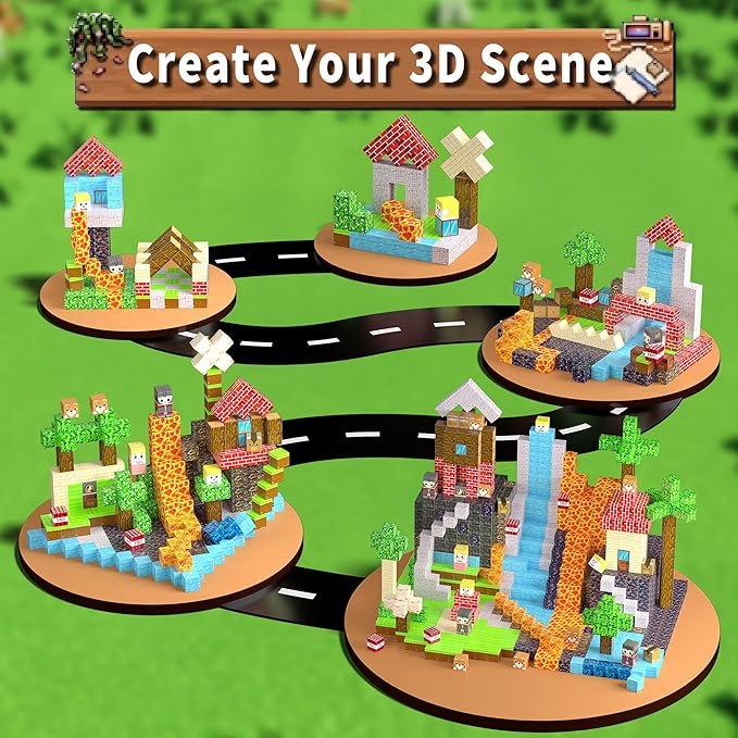 Magnetic Blocks, Magnetic Building Blocks, 3D Construction Build Toys, STEM Sensory Magnet Cubes (Multicolor-200PCS)