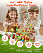 VEVOR Magnetic Blocks, 100 PCS Magnet Blocks Set, Magnetic Building Cubes for Kids, STEM Montessori Sensory Toys for Christmas Birthday Gift, Construction Stacking Toy for 3+ Years Old Boys & Girls