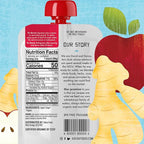 Kekoa Foods Apple & Ginger Baby Food Purée | 100% USDA Certified-Organic, No Sugar Added | Organic, Non-GMO, Gluten-Free, Vegan | Mild Ginger for Flavor Development | 3.5 oz Squeeze Pouch